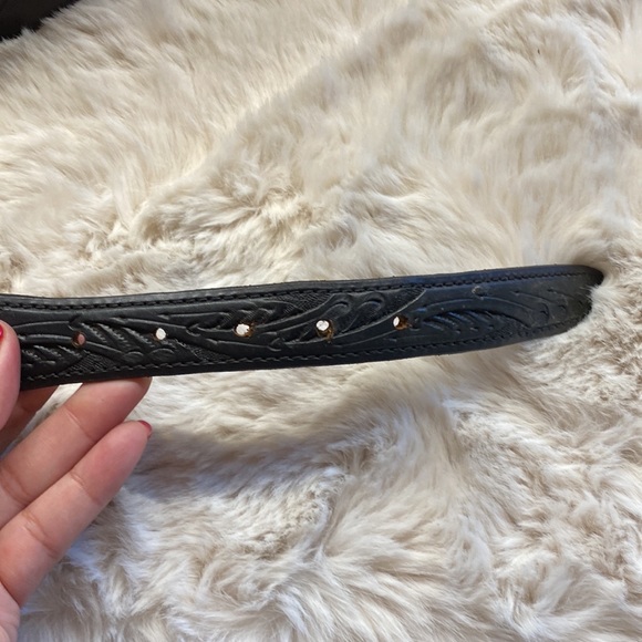 Signed Mona T. Van Riper Turquoise & Sterling Silver Belt Buckle & Leath… - Picture 13 of 17